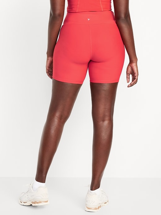 Image number 6 showing, High-Waisted PowerSoft Biker Shorts -- 6-inch inseam
