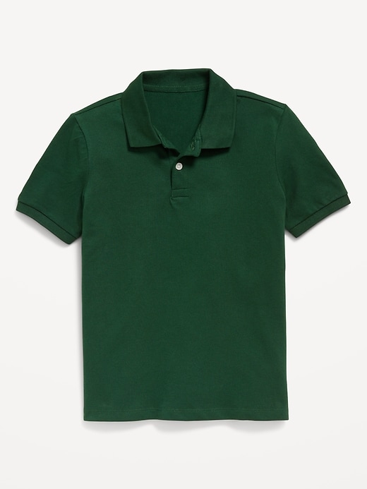 View large product image 2 of 3. School Uniform Pique Polo Shirt for Boys