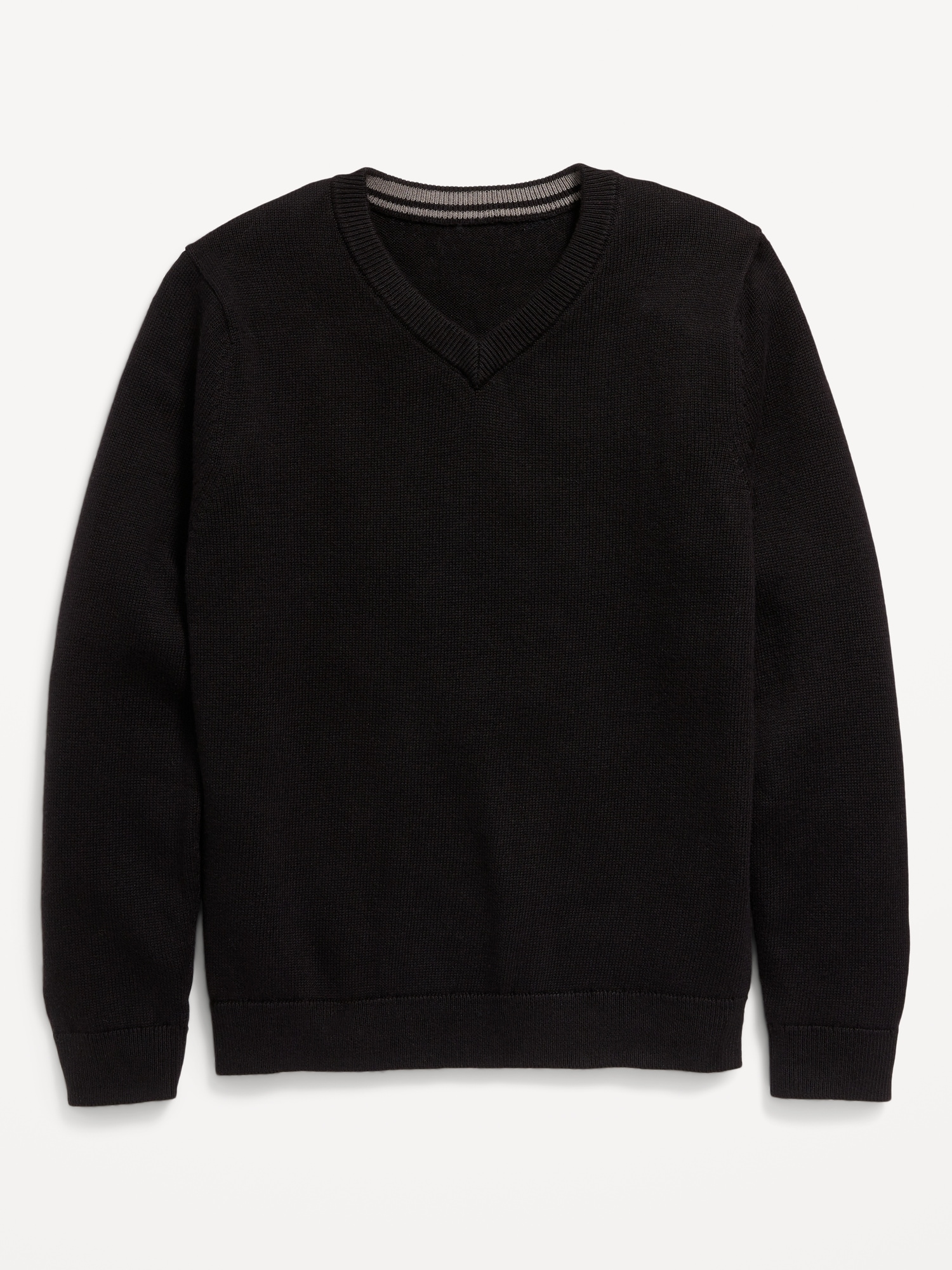 Long-Sleeve Solid V-Neck Sweater for Boys Hot Deal