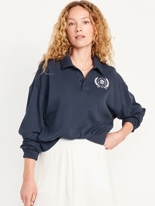 Image number 1 showing, French Terry Graphic Pullover
