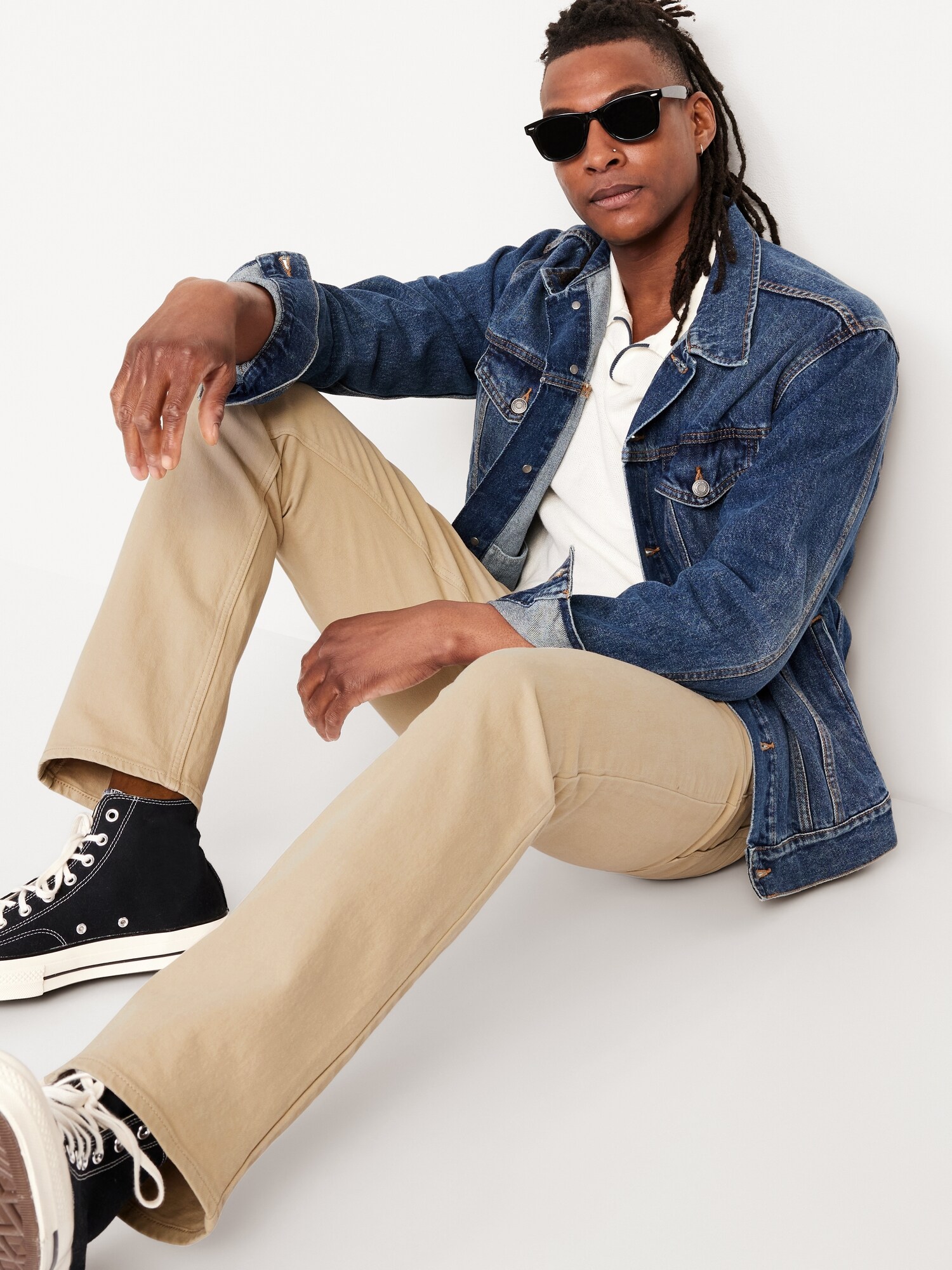 Мужские джинсы Old Navy Boot-Cut Built-In Flex, цвет: Серо-бежевый — фото 3