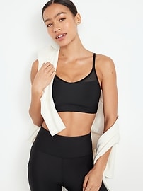 View large product image 3 of 8. Light Support PowerSoft Mesh-Back Sports Bra