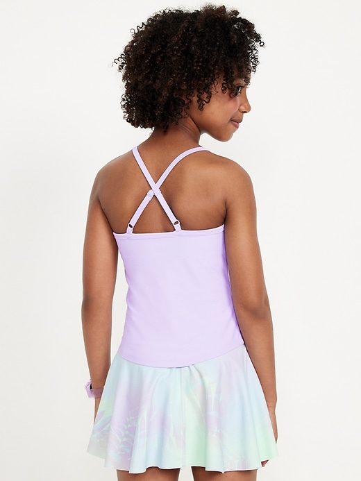 View large product image 2 of 5. PowerSoft Fitted Cross-Back Tank Top for Girls