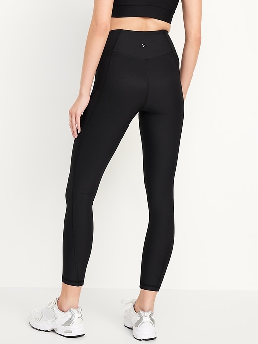 Image number 2 showing, High-Waisted PowerSoft Ribbed Leggings