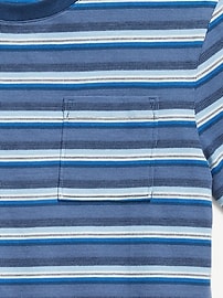View large product image 3 of 3. Textured Striped Short-Sleeve Pocket T-Shirt for Boys
