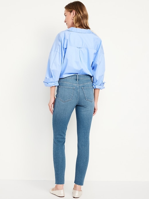 Image number 3 showing, High-Waisted Rockstar Super-Skinny Ankle Jeans