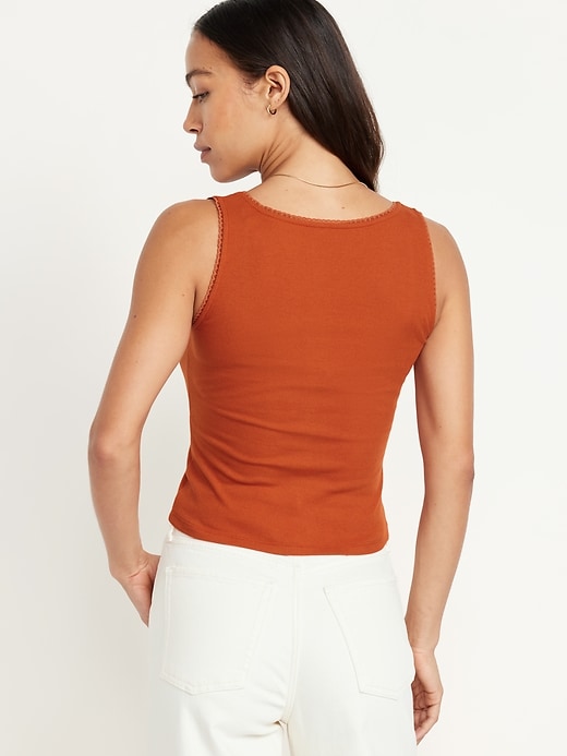 Image number 2 showing, Cinched Rib-Knit Tank Top