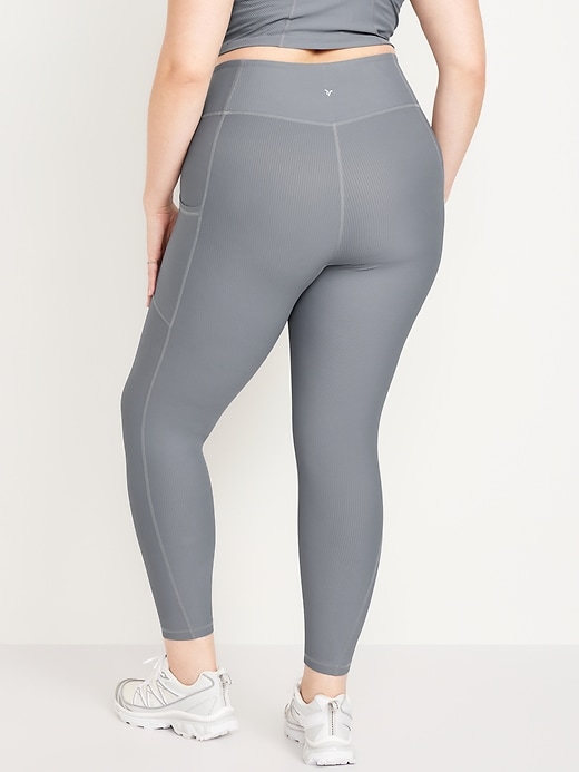 Image number 8 showing, High-Waisted PowerSoft Ribbed Leggings
