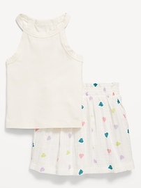 View large product image 4 of 4. Sleeveless Tank Top and Skort Set for Toddler Girls