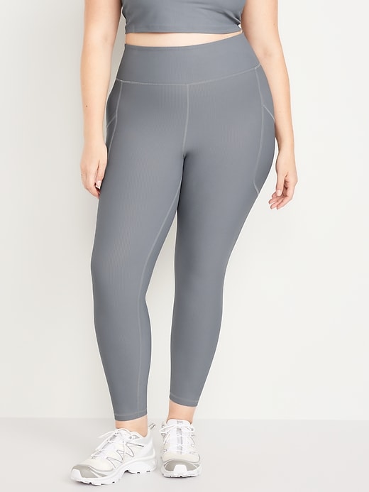 Image number 7 showing, High-Waisted PowerSoft Ribbed Leggings