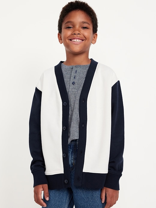 View large product image 1 of 3. Color-Block Cardigan Sweater for Boys