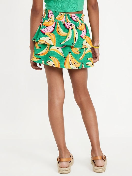 View large product image 2 of 3. Printed Crinkled Tiered Skirt for Girls