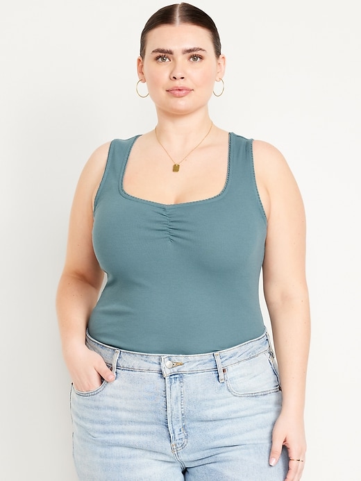 Image number 7 showing, Cinched Rib-Knit Tank Top