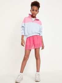 View large product image 3 of 5. High-Waisted Mesh-Pleated Performance Skort for Girls