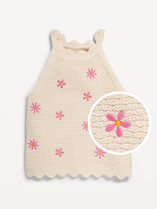 View large product image 2 of 3. Crochet-Knit Tank Top for Girls