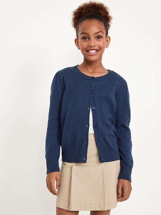 View large product image 1 of 5. School Uniform Button-Up Cardigan for Girls