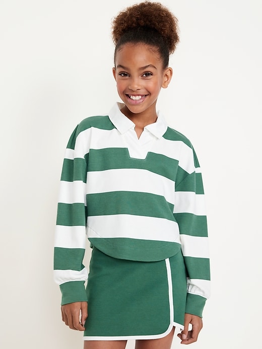 View large product image 1 of 4. Collared Striped Pullover Top for Girls