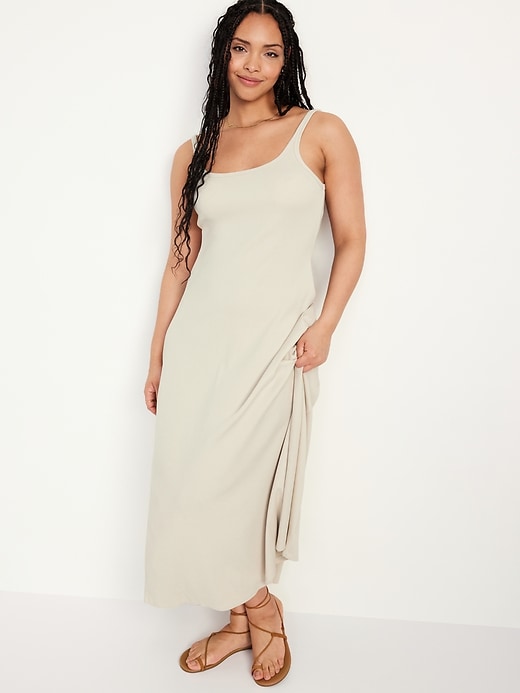 【新品タグ付】Navona Ribbed Knit Flare Dress Ribbed Knit Cotton Flare Maxi Dress – voglio.us