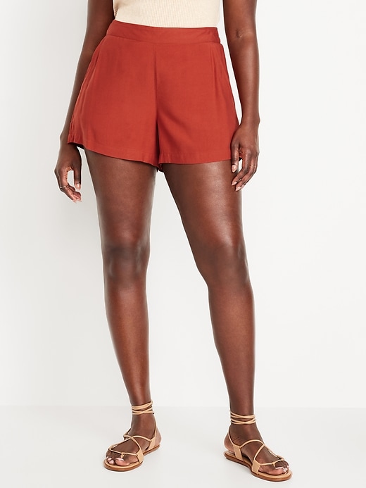 Image number 5 showing, High-Waisted Playa Shorts -- 4-inch inseam