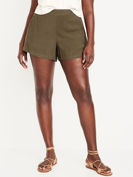 Image number 5 showing, High-Waisted Playa Shorts -- 4-inch inseam