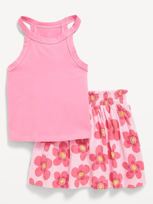 View large product image 2 of 3. Sleeveless Tank Top and Skort Set for Toddler Girls