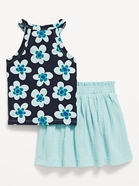 View large product image 3 of 4. Sleeveless Tank Top and Skort Set for Toddler Girls