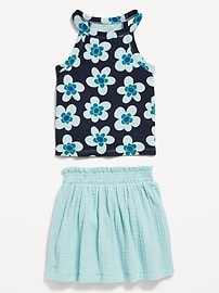 View large product image 4 of 4. Sleeveless Tank Top and Skort Set for Toddler Girls