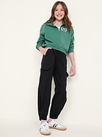 View large product image 3 of 4. High-Waisted Loose Cargo Performance Pants for Girls