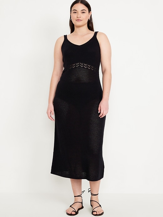 Image number 5 showing, Sleeveless Crochet Midi Dress