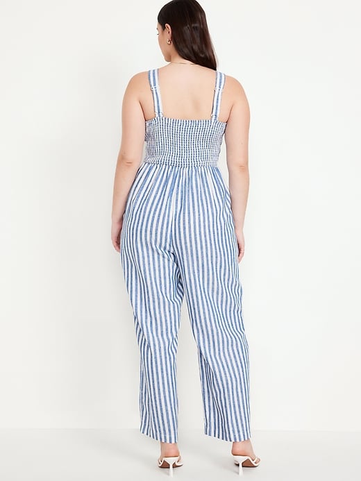 Image number 5 showing, Fit & Flare Linen-Blend Jumpsuit