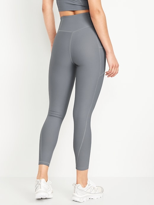 Image number 2 showing, High-Waisted PowerSoft Ribbed Leggings