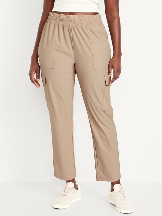 Image number 5 showing, High-Waisted SleekTech Cargo Ankle Pants