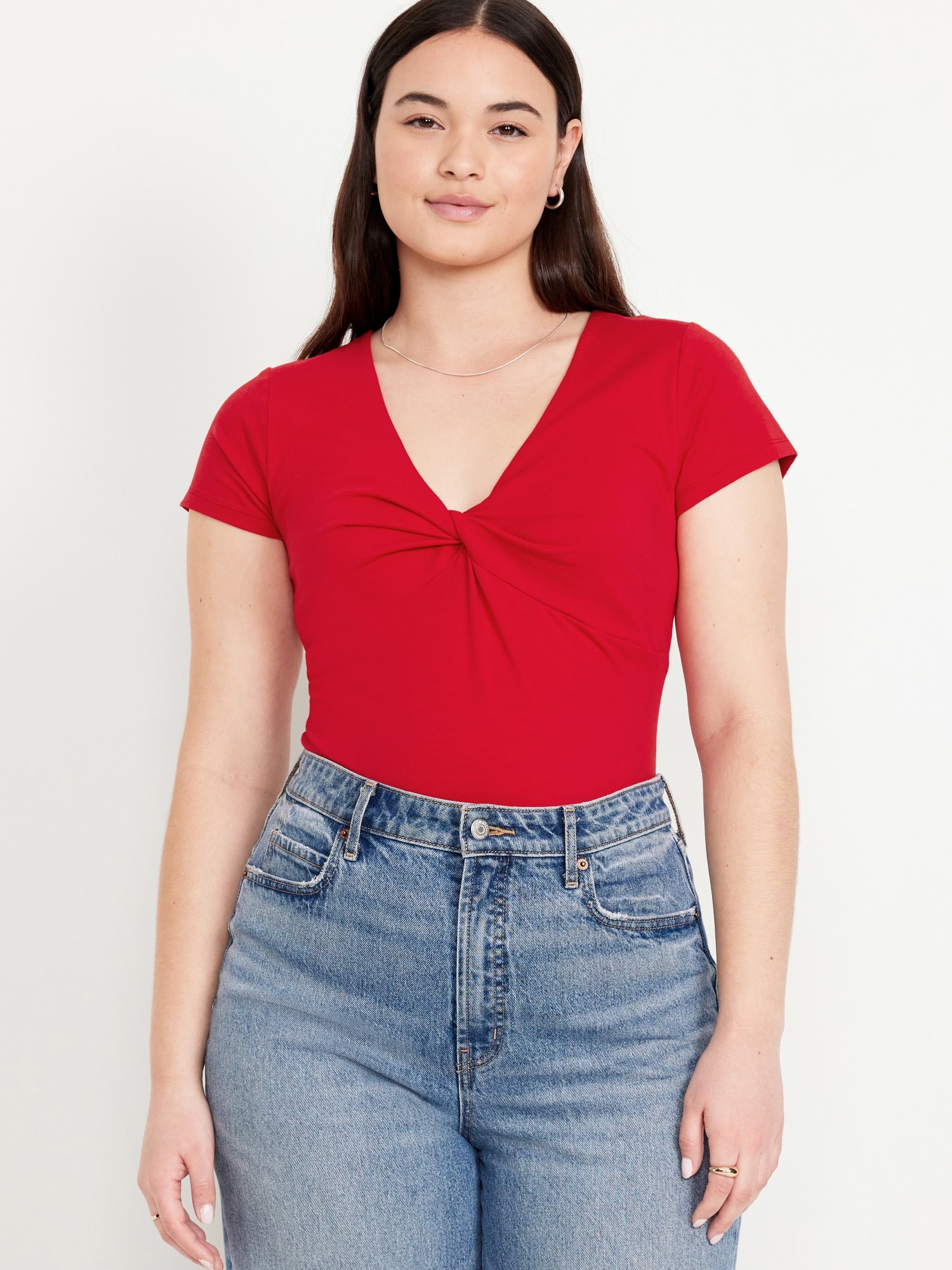 Fitted Twist-Front Top | Old Navy