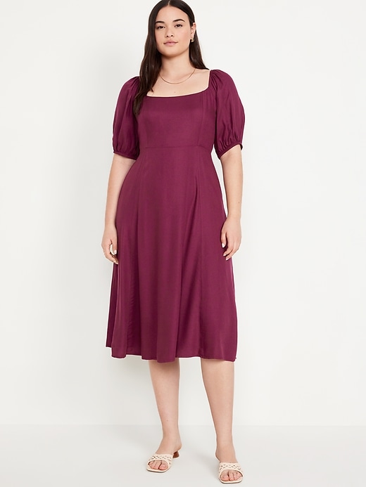 Image number 5 showing, Fit & Flare Crepe Midi Dress