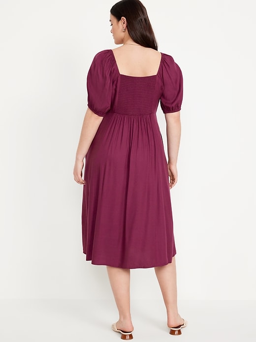 Image number 6 showing, Fit & Flare Crepe Midi Dress