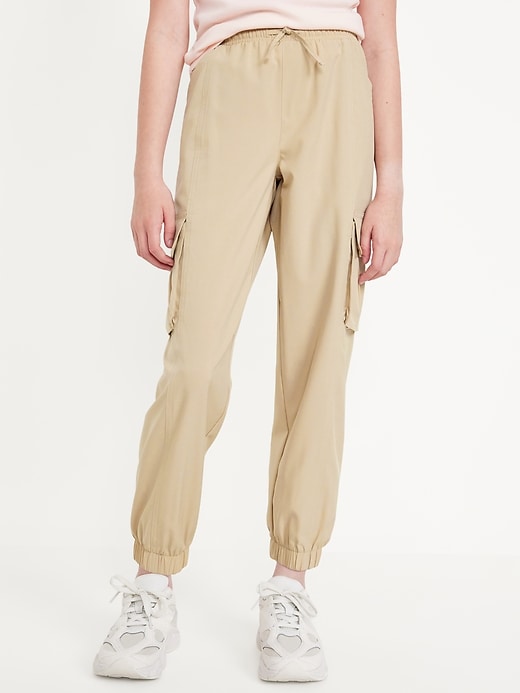 View large product image 1 of 4. High-Waisted StretchTech Cargo Jogger Pants for Girls