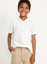 Image number 1 showing, School Uniform Pique Polo Shirt for Boys