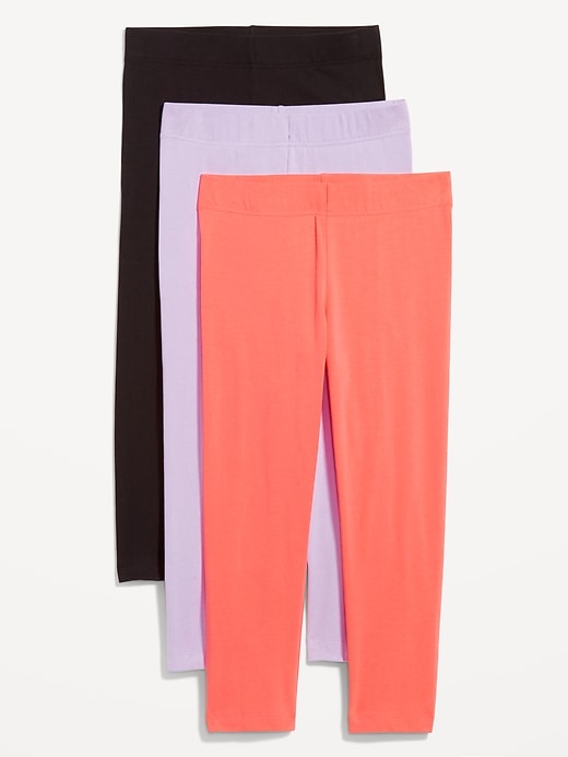Image number 1 showing, High Waisted Cropped Leggings 3-Pack