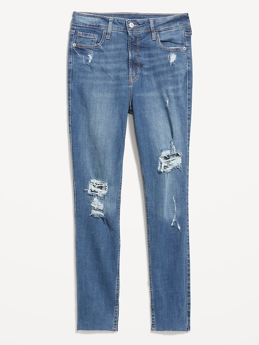 Image number 4 showing, Extra High-Waisted Rockstar 360° Stretch Super-Skinny Ripped Jeans