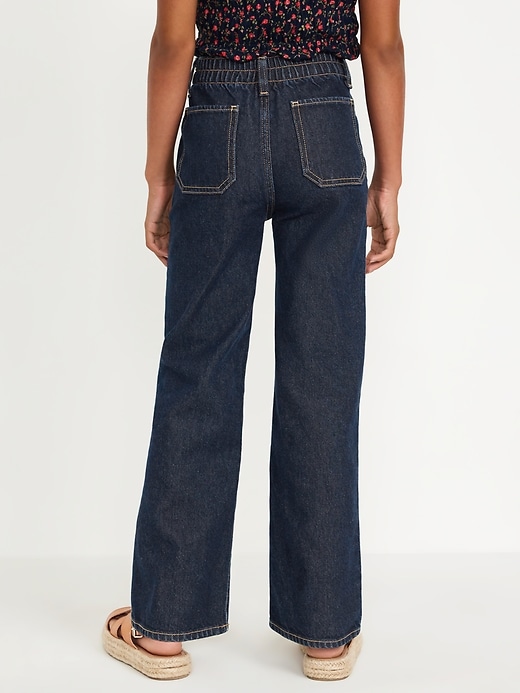 View large product image 2 of 5. High-Waisted Baggy Wide-Leg Jeans for Girls
