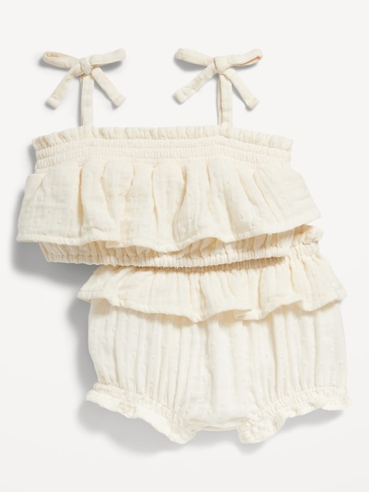 View large product image 2 of 2. Ruffled Tie-Knot Cami and Bloomer Shorts Set for Baby