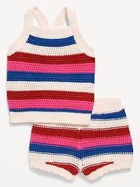 View large product image 4 of 4. Sleeveless Sweater-Knit Tank and Shorts Set for Baby
