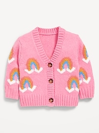 View large product image 3 of 3. Printed Button-Front Cardigan Sweater for Baby
