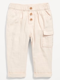 View large product image 3 of 3. Double-Weave Utility Cargo Pants for Baby