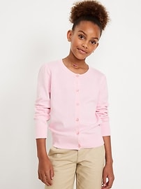 Image number 1 showing, School Uniform Button-Up Cardigan for Girls