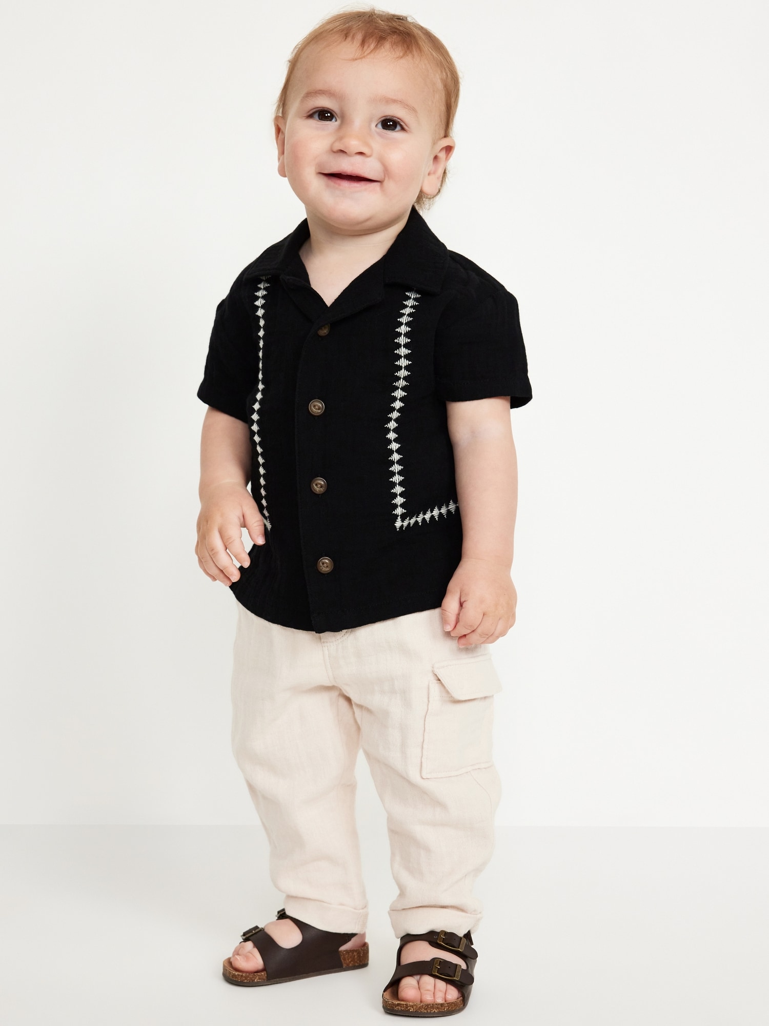 Double-Weave Utility Cargo Pants for Baby