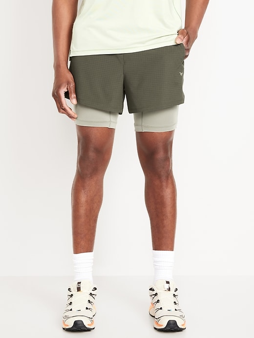 Image number 1 showing, 2-in-1 Trail Shorts -- 4-inch inseam