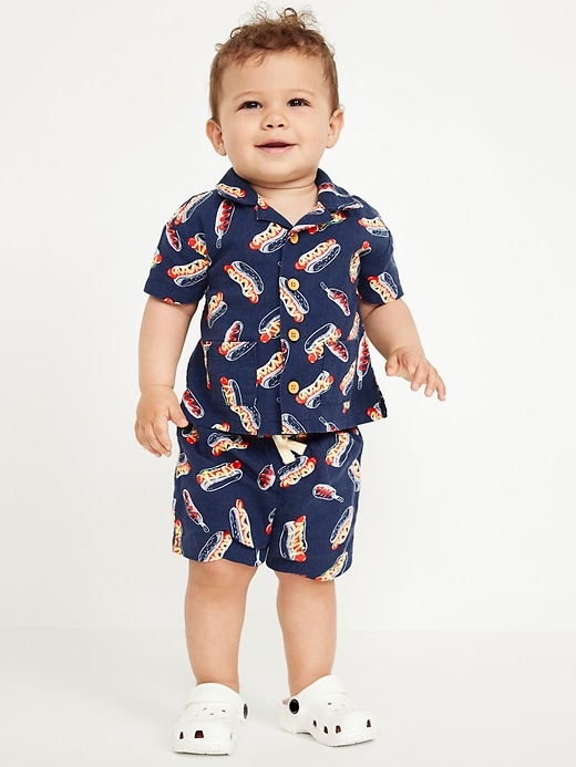 View large product image 1 of 3. Printed Shirt and Shorts Set for Baby
