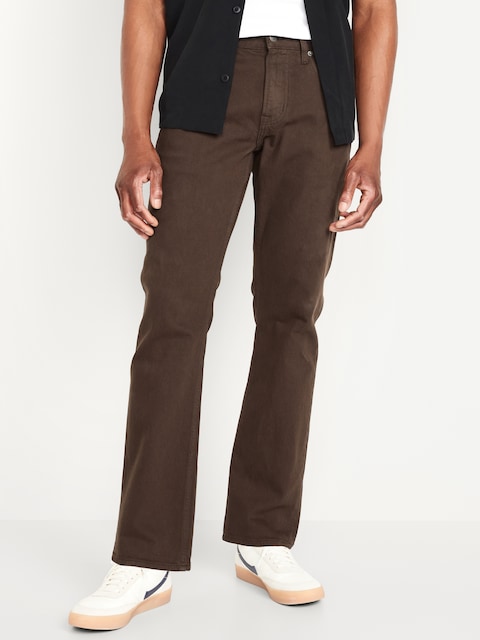 Straight Five-Pocket Pants - Dark Brown
