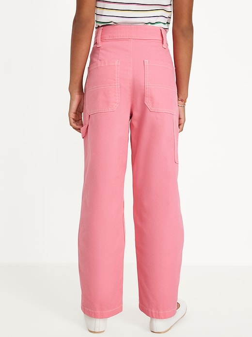 View large product image 2 of 5. Loose High-Waisted Carpenter Pants for Girls